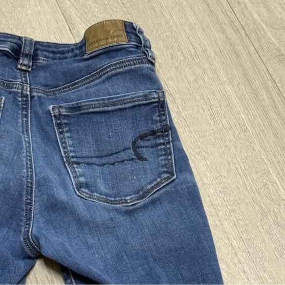 American Eagle Outfitters Super Hi-Rise Jegging Crop Blue Jeans - Picture 10 of 11